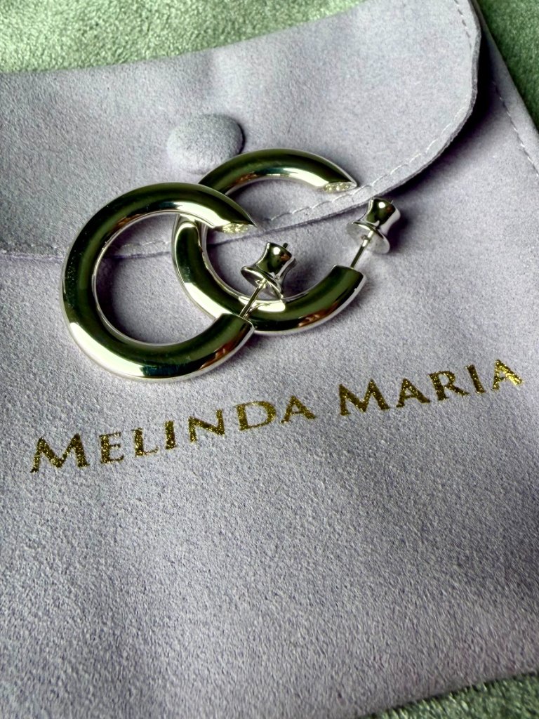 Melinda Maria Beacon Hoop Earrings In Silver - Nwt — image 2 of 6